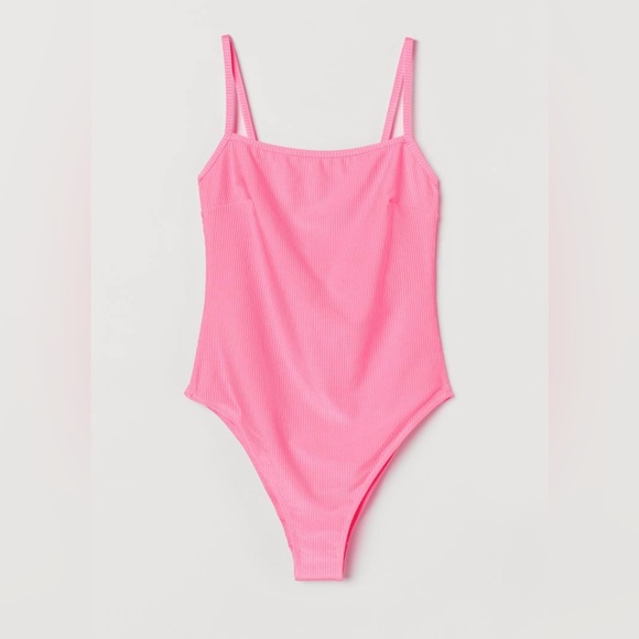 H&M Neon Pink High Leg Swimsuit💕 - Picture 1 of 4